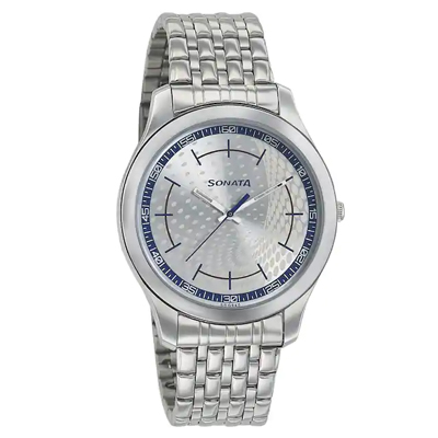 "Sonata Gents Watch 77063SM05 - Click here to View more details about this Product
